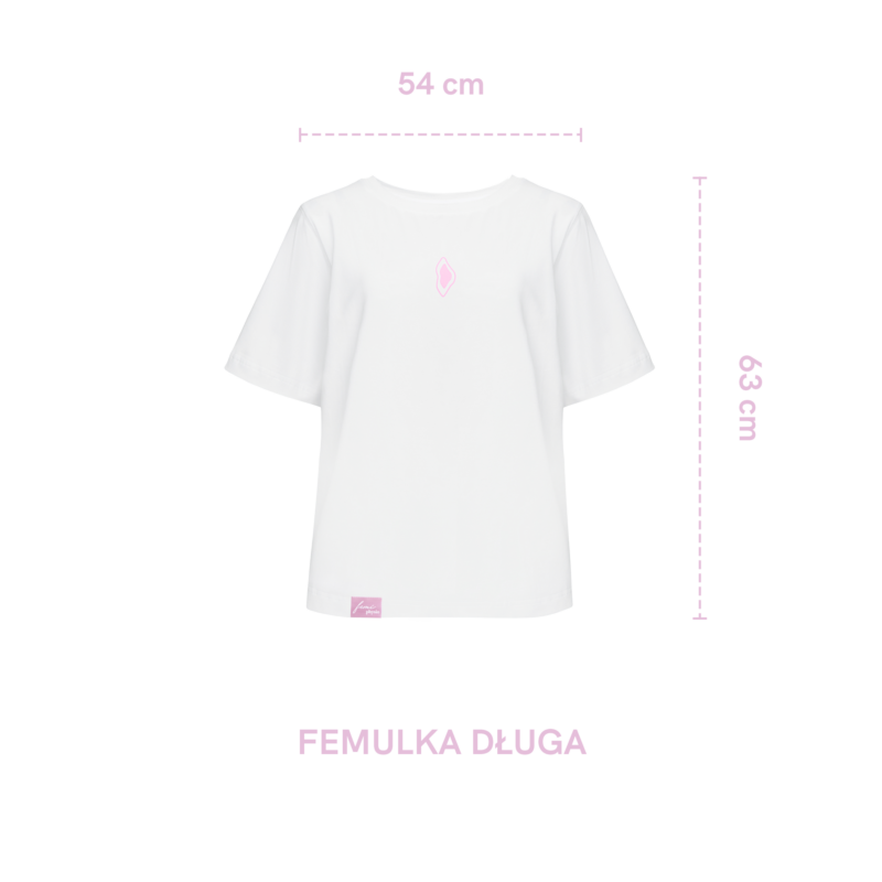 Femulka t-shirt biała FemiPhysio