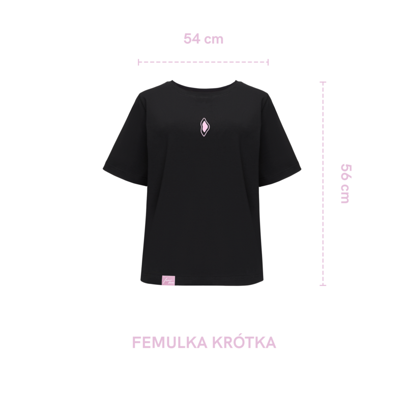 Femulka t-shirt czarna FemiPhysio